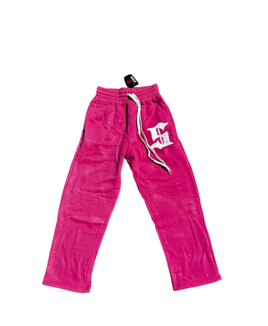 Pink rhinestone sweats