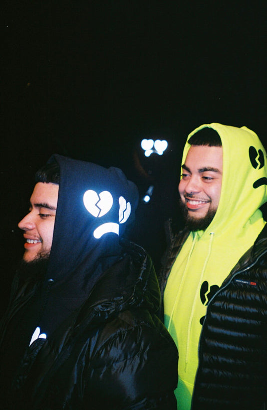 Sad heart face hoodie