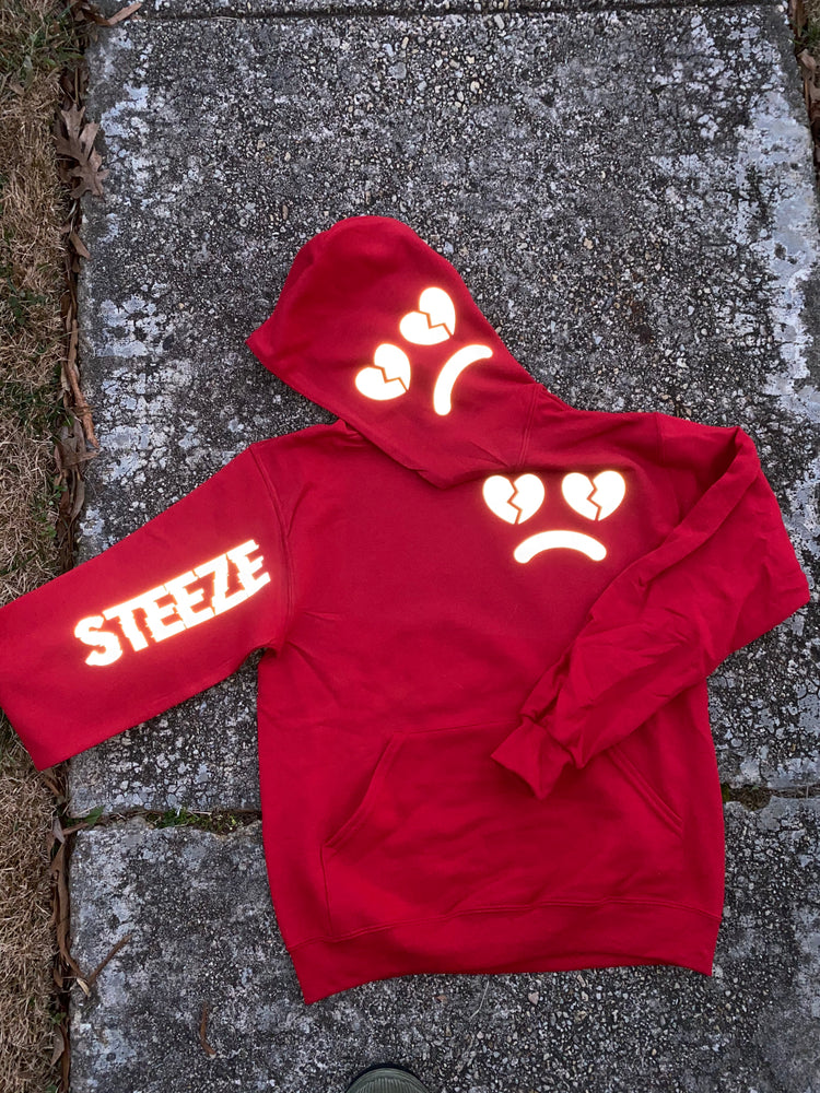 Sad heart face hoodie